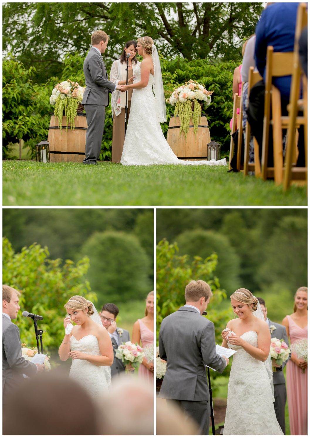 Rustic Wedding Ceremony at QuonQuont Farm in Whately MA