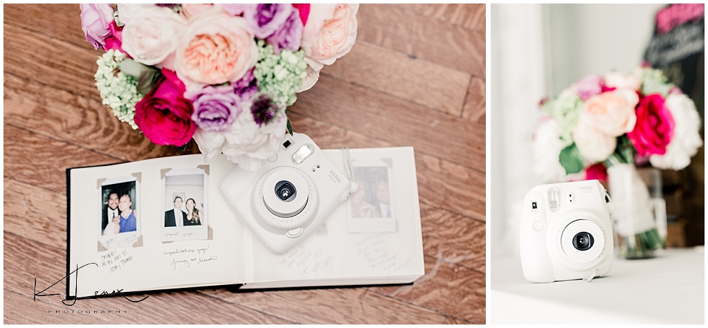Fuji Film insta camera for a Wedding Signature Book at a Bradley Estate Wedding Reception