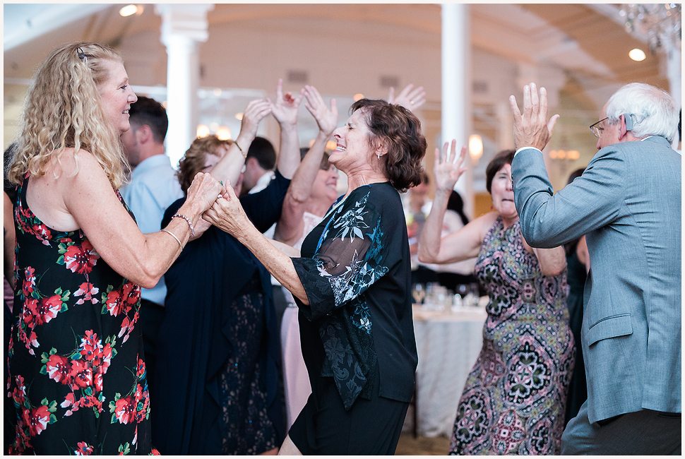 guests dancing at a wedding reception at the Equinox Luxury Resort. 