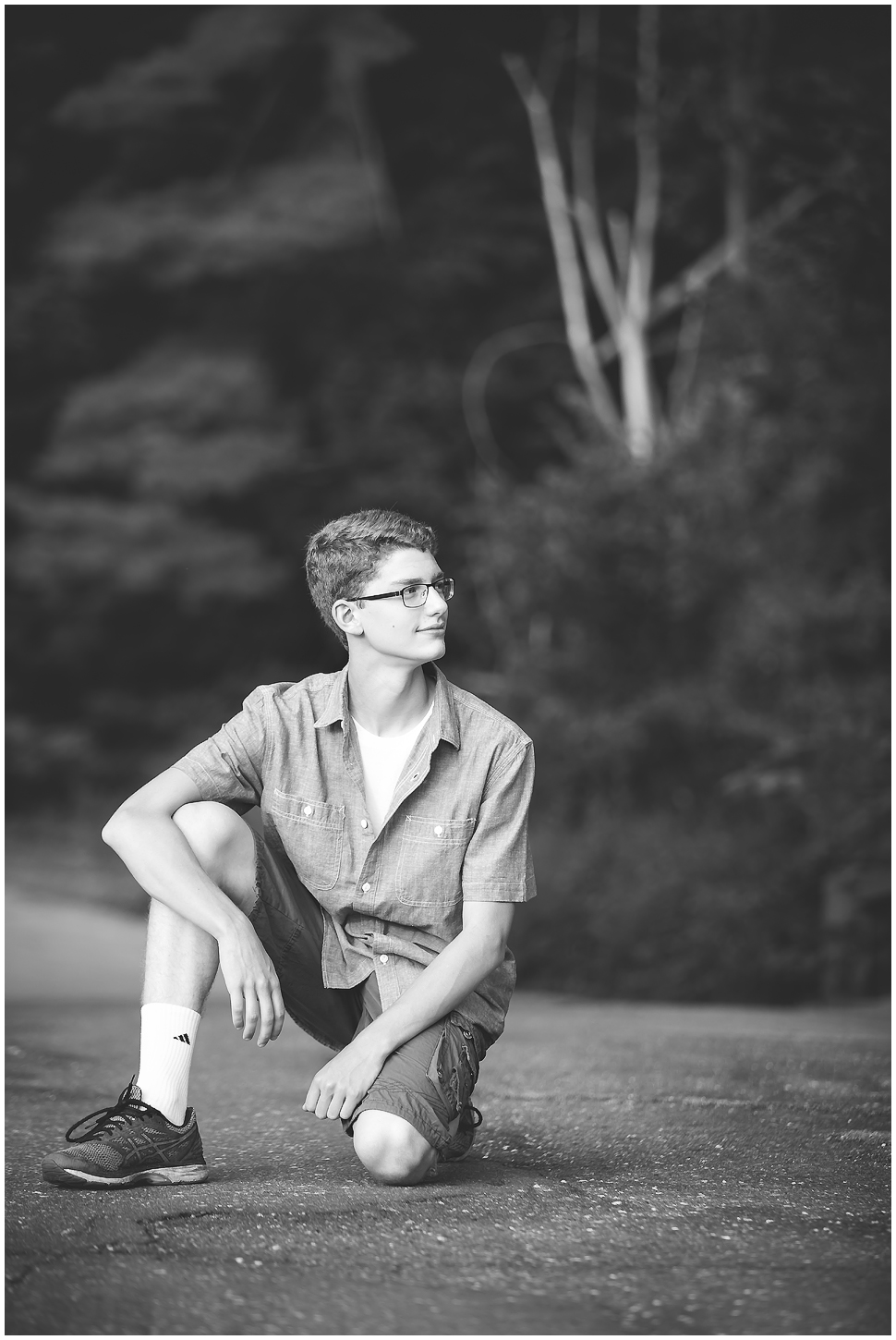 Keene Senior Photography- Ethan Class of 2018 Black and White image