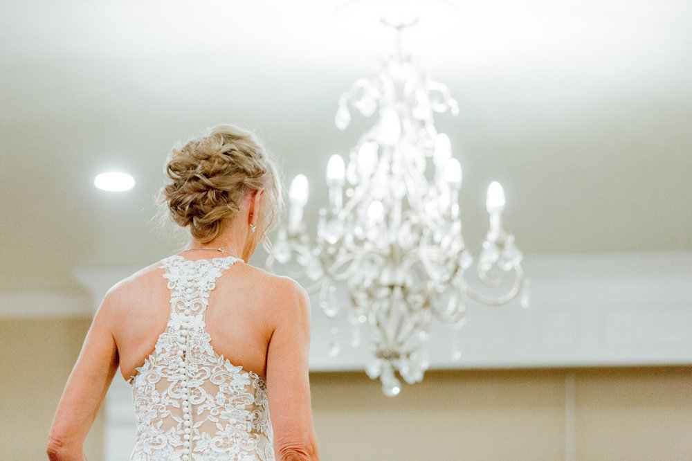 Wedding Dress on model- back of dress