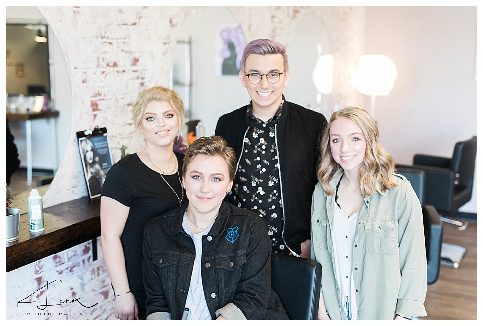 Group photo of the Stylists from Heaven Hair Gallery and the 2019 Senior Model Reps
