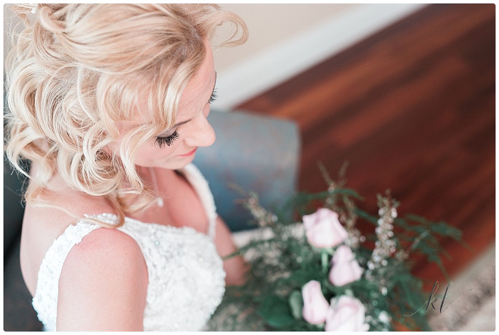 Photo of a Beautiful Bride on her wedding day at the Riverside Hotel in NH. 