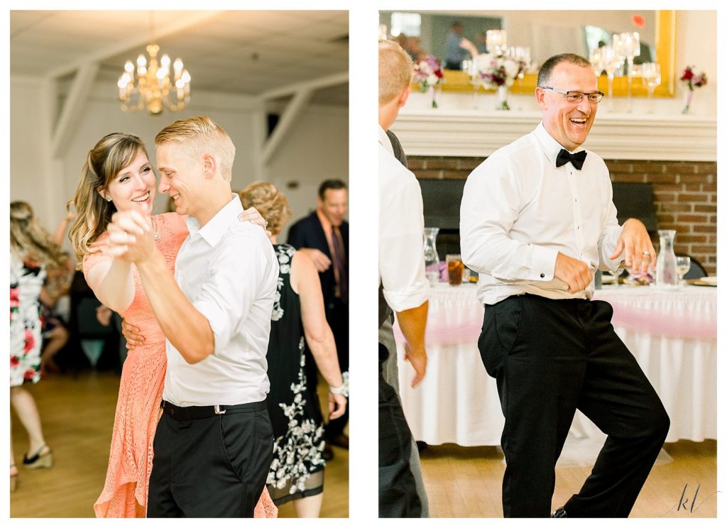 Guests dance at the Keene Country Club Summer Wedding. 