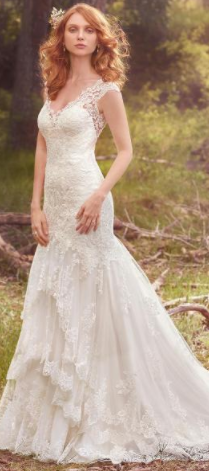 full lace boho inspired wedding gown. 