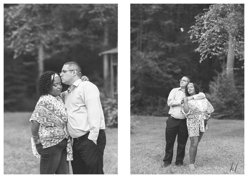 Black and White photos of a couple during their Alpine Grove Engagement Session | Hollis NH - 