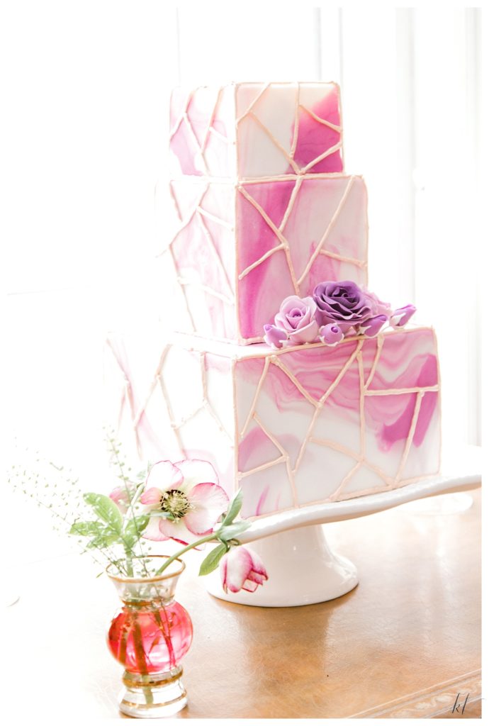 Cinderella Themed Princess wedding cake with Marble fondant