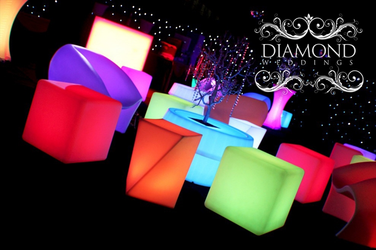 Bright Colorful LED wedding decorations for your reception