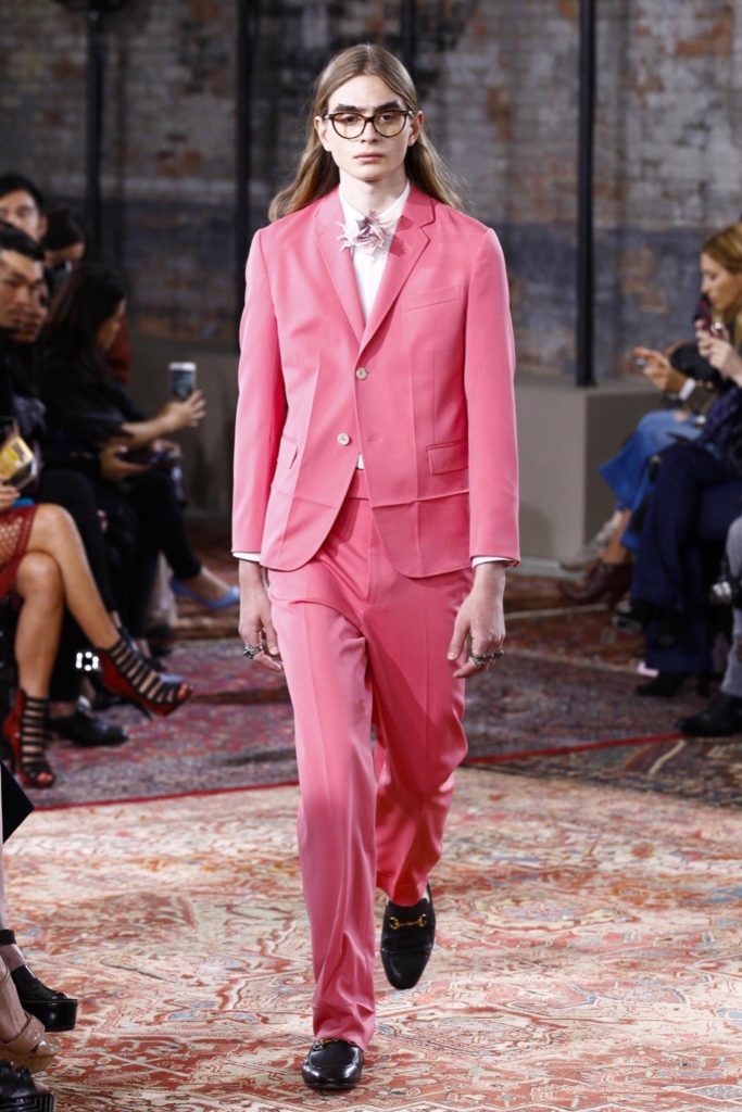 Unconventional wedding outfits-  female pink jump suit 