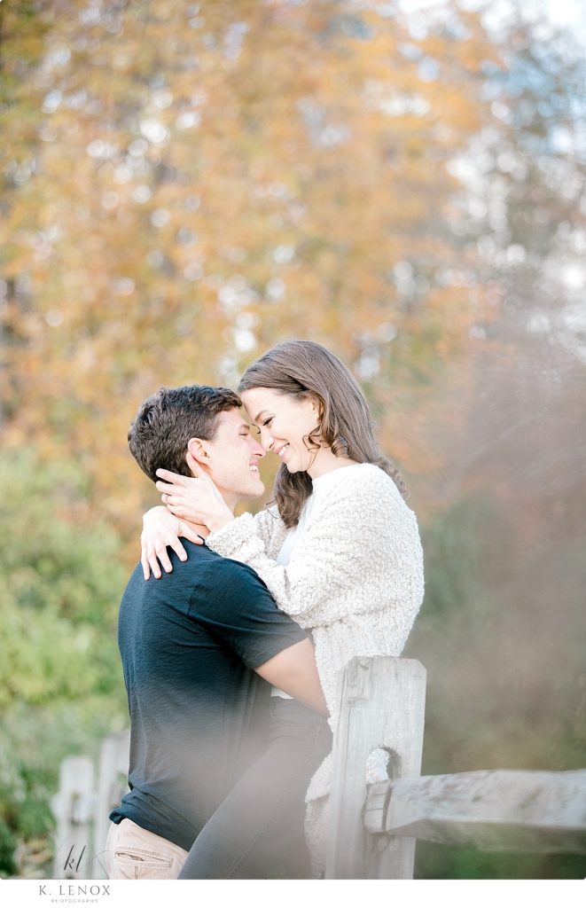 Light and Airy Engagement photos taken in the Fall near Tamworth NH. 