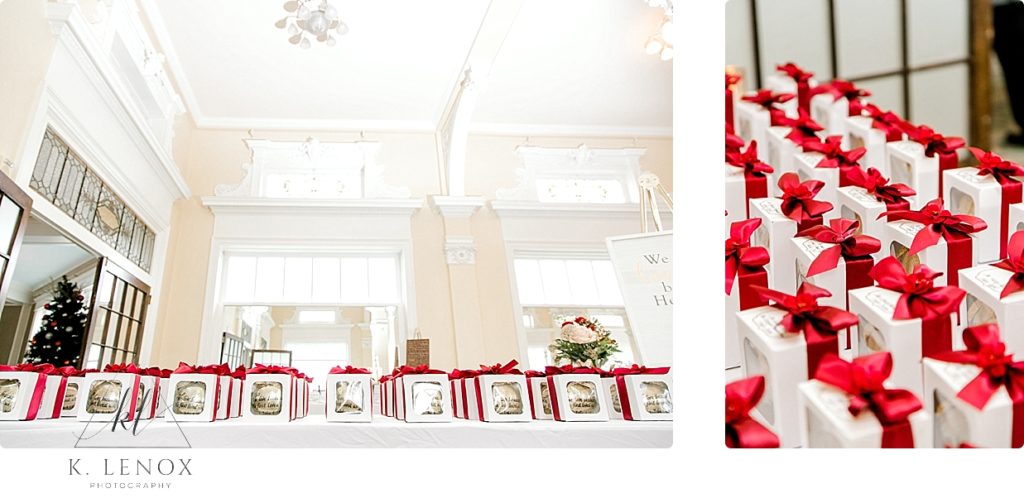 Sun dining room at the Omni Mount Washington Resort- seating chart table for a Christmas Wedding