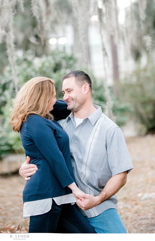 Candid, light and airy photo taken of a Man and Woman in Beaufort SC. Taken by K. Lenox Photography . Destination Wedding and Engagement Photographer