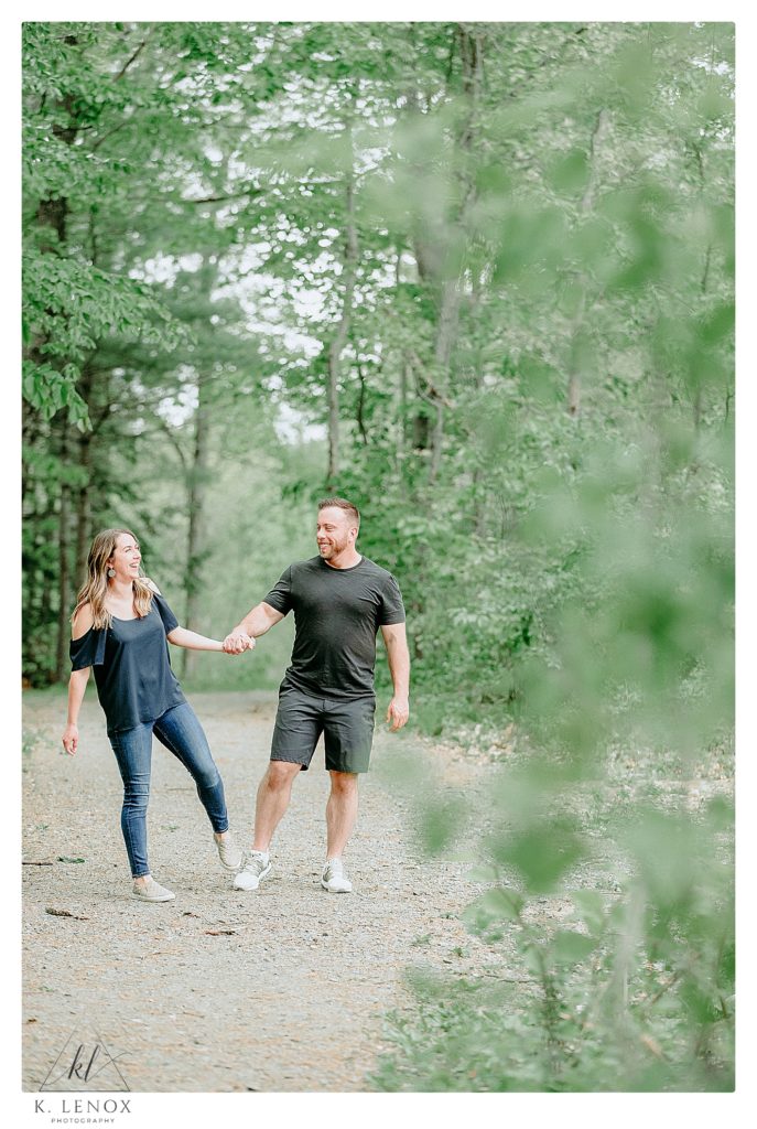 Relaxed Engagement session in Brattleboro VT with a Man and Woman. 