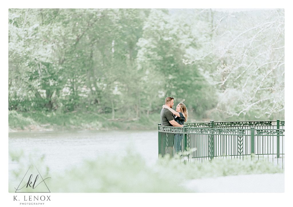 Light and Airy photo of Relaxed Engagement session in Brattleboro VT with a Man and Woman. 