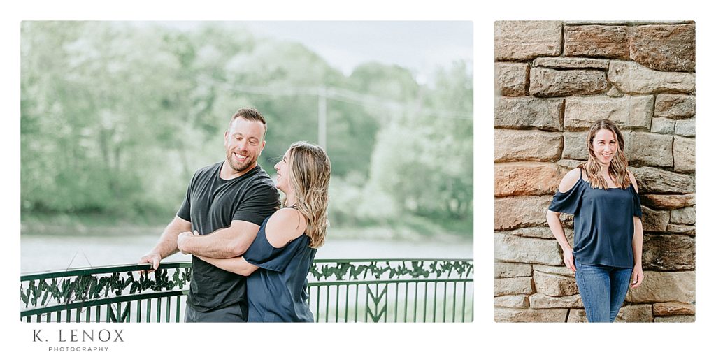 Light and Airy candid photo of an engaged couple in Brattleboro VT. 