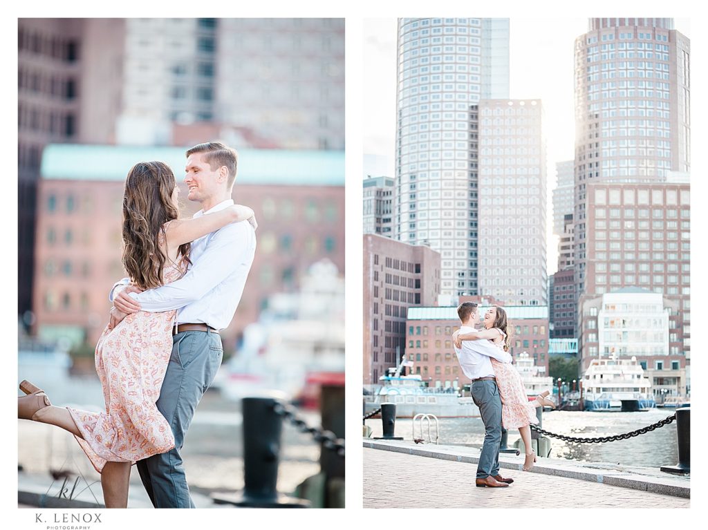 Light and Airy Engagement Photo taken by K. Lenox Photography in Boston MA