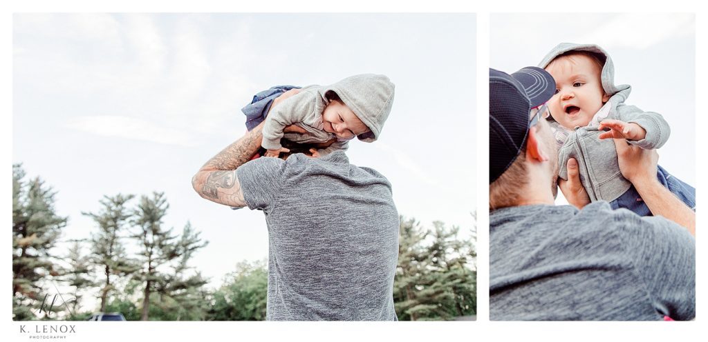 Candid and natural photos taken of a father playing with his daughter. 