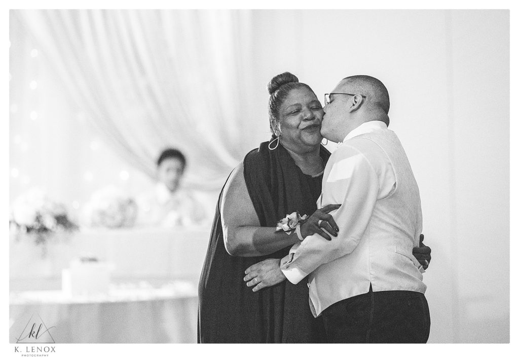 Groom dances with his mother at this classic wedding at Alpine Grove. 