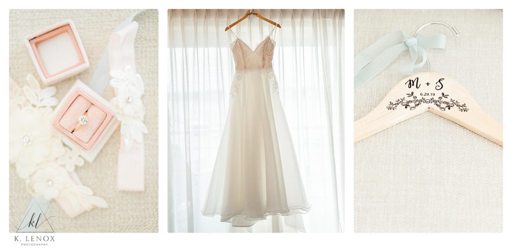 Wedding and Bridal details,  Diamond Solitaire, wedding dress