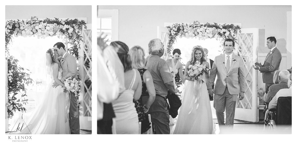 Indoor wedding ceremony at the York Golf and Tennis Club. 