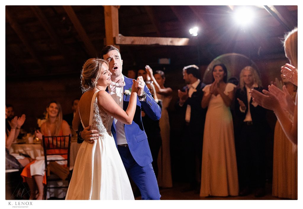 Wedding at Inn at the Round Barn- Bride and Groom share their first Dance