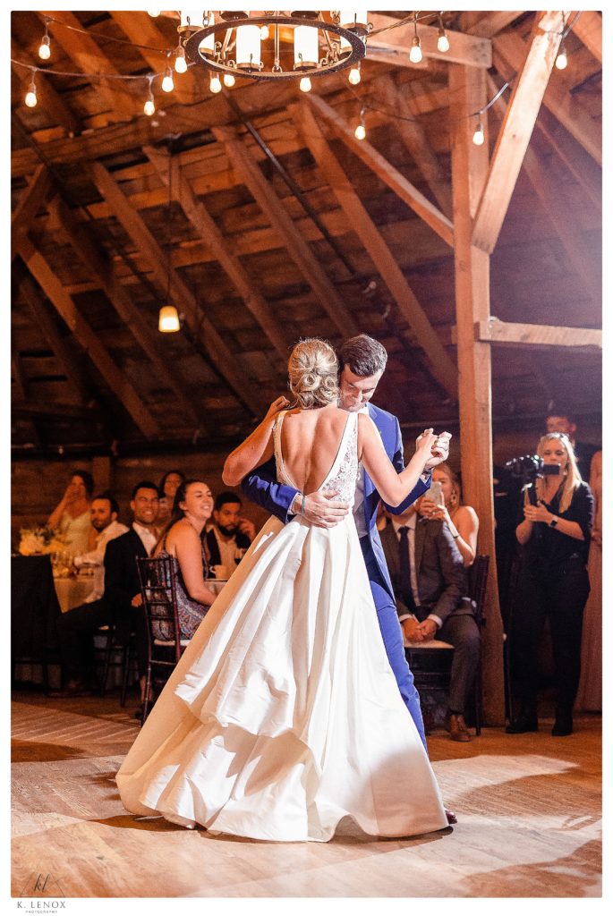 Wedding at Inn at the Round Barn- Bride and Groom share their first Dance