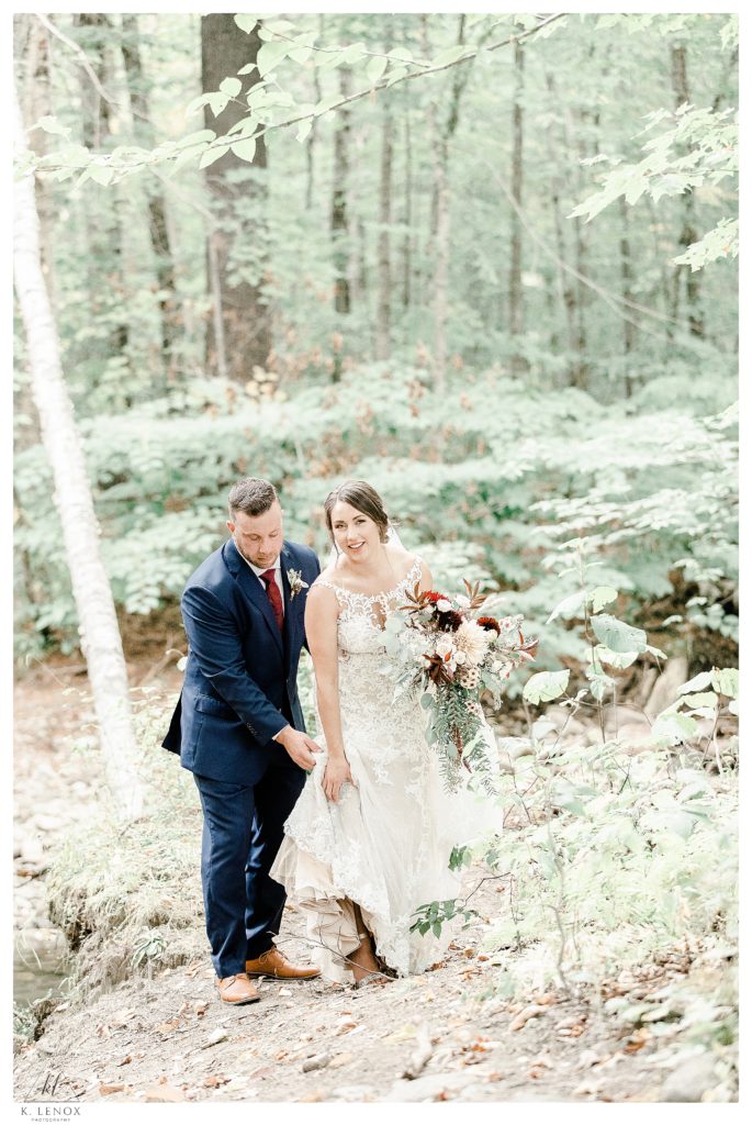 Light and Airy Bride and Groom Portraits for a Wedding at Topnotch Resort
