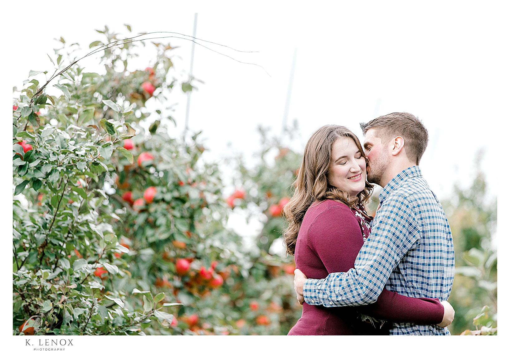Fall Engagement Session in the Orchard • K. Lenox Photography