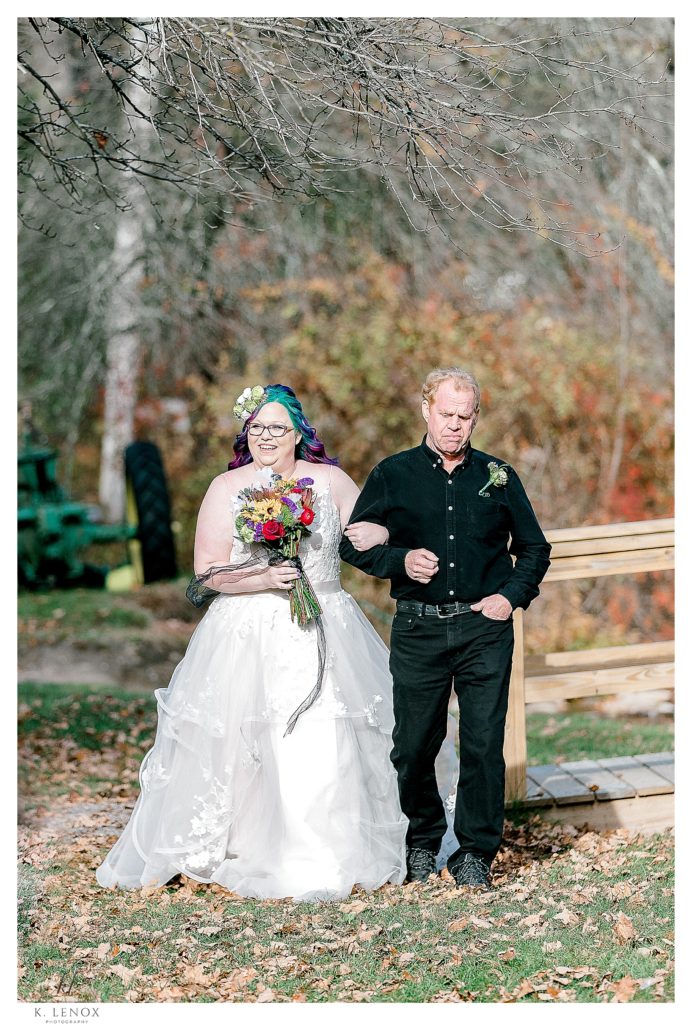Wedding Ceremony at Stonewall Farm in Keene NH. 