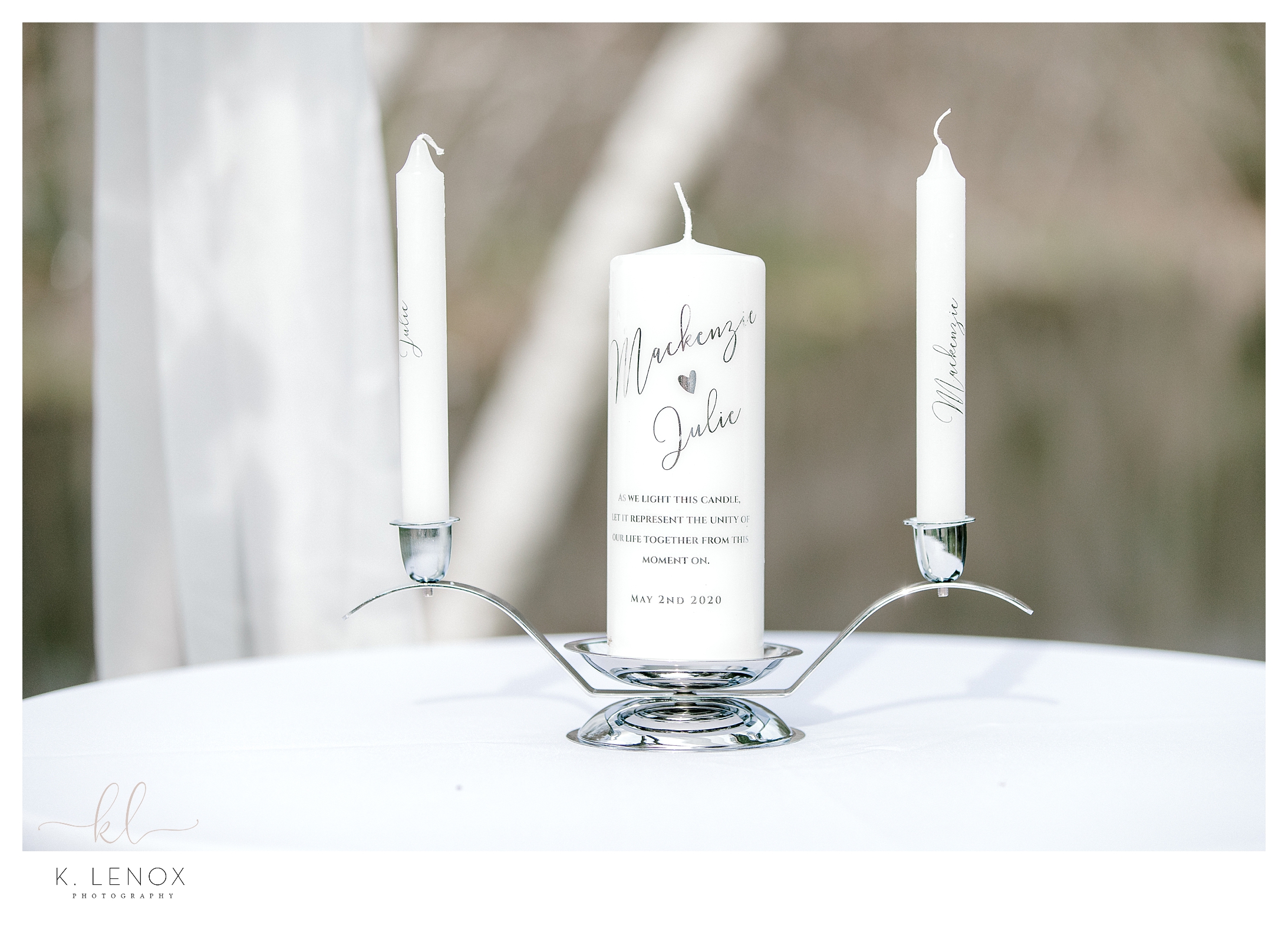 Beautiful Backyard Micro Wedding -  Unity Candle