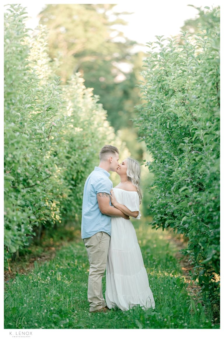 Light and Airy Orchard Engagement Session • K. Lenox Photography