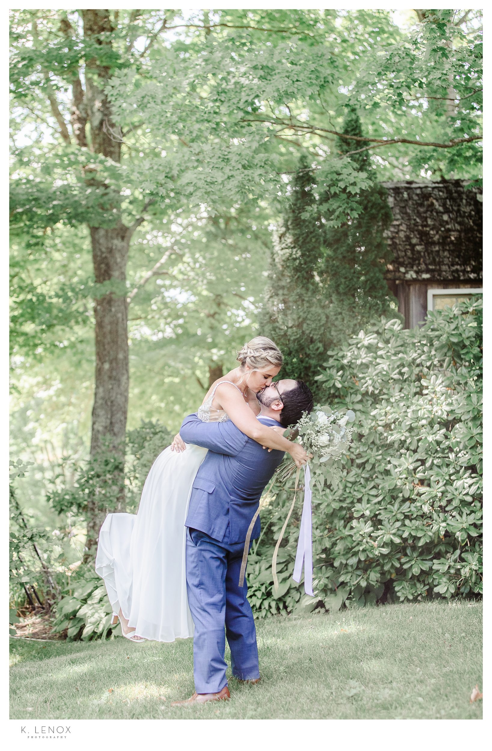 Light and Airy Intimate Wedding at Moran Estates- Bride and Groom spin together in happiness. 