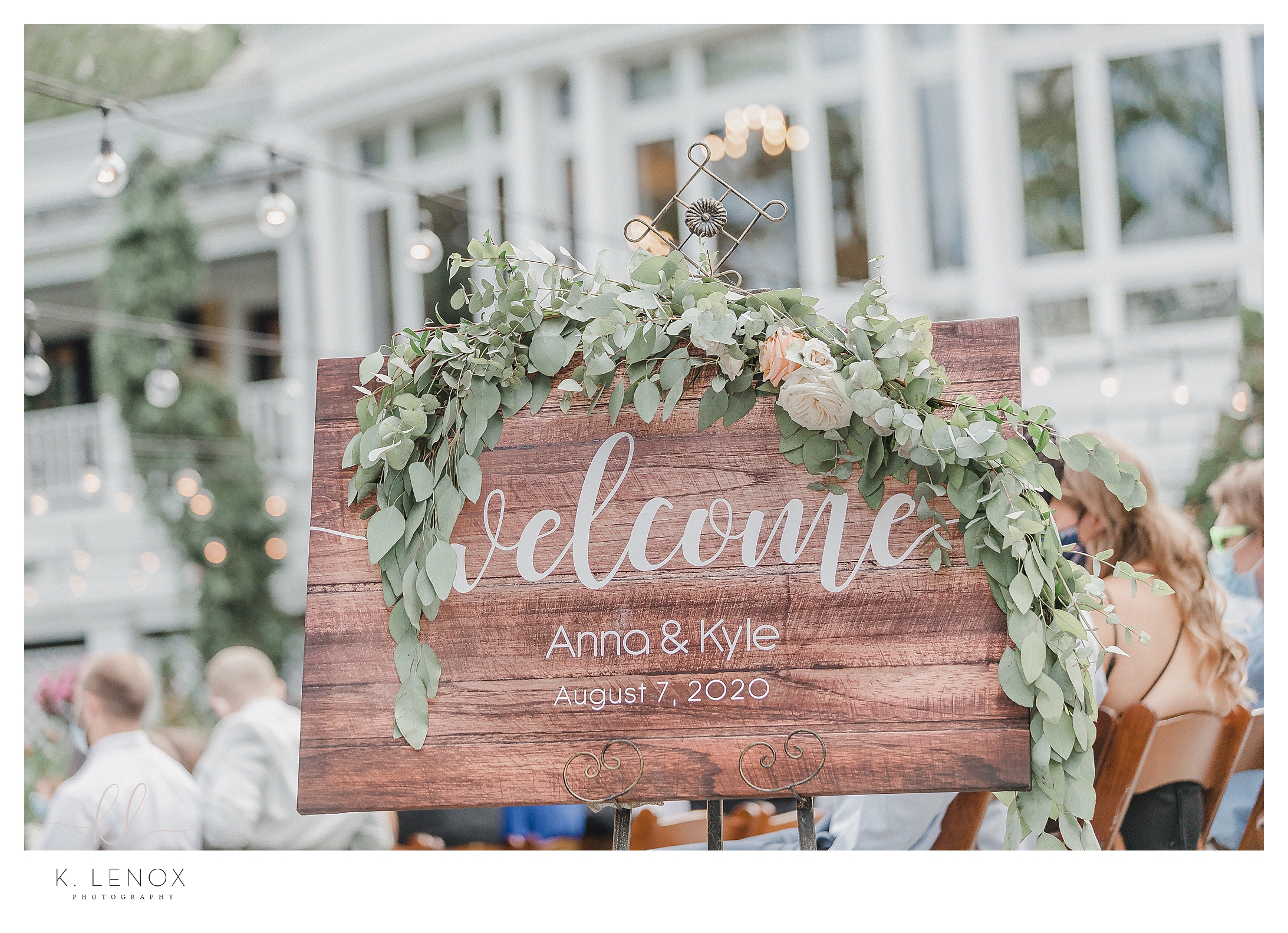 Summer Wedding at the Bedford Village Inn- Welcome Sign