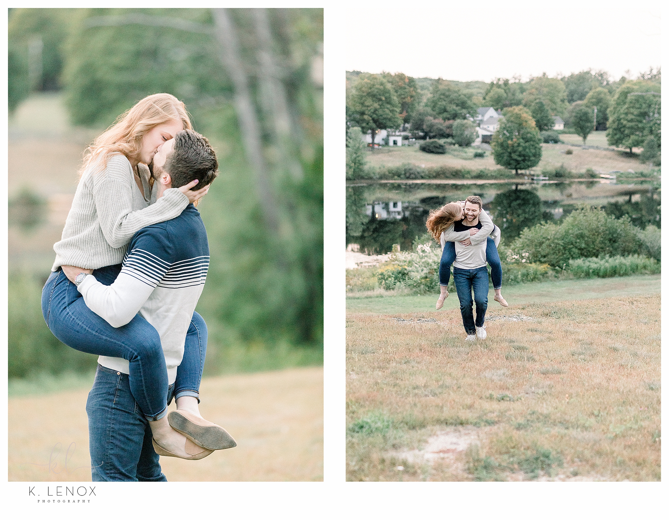 Light and Airy Engagement Session in Hancock