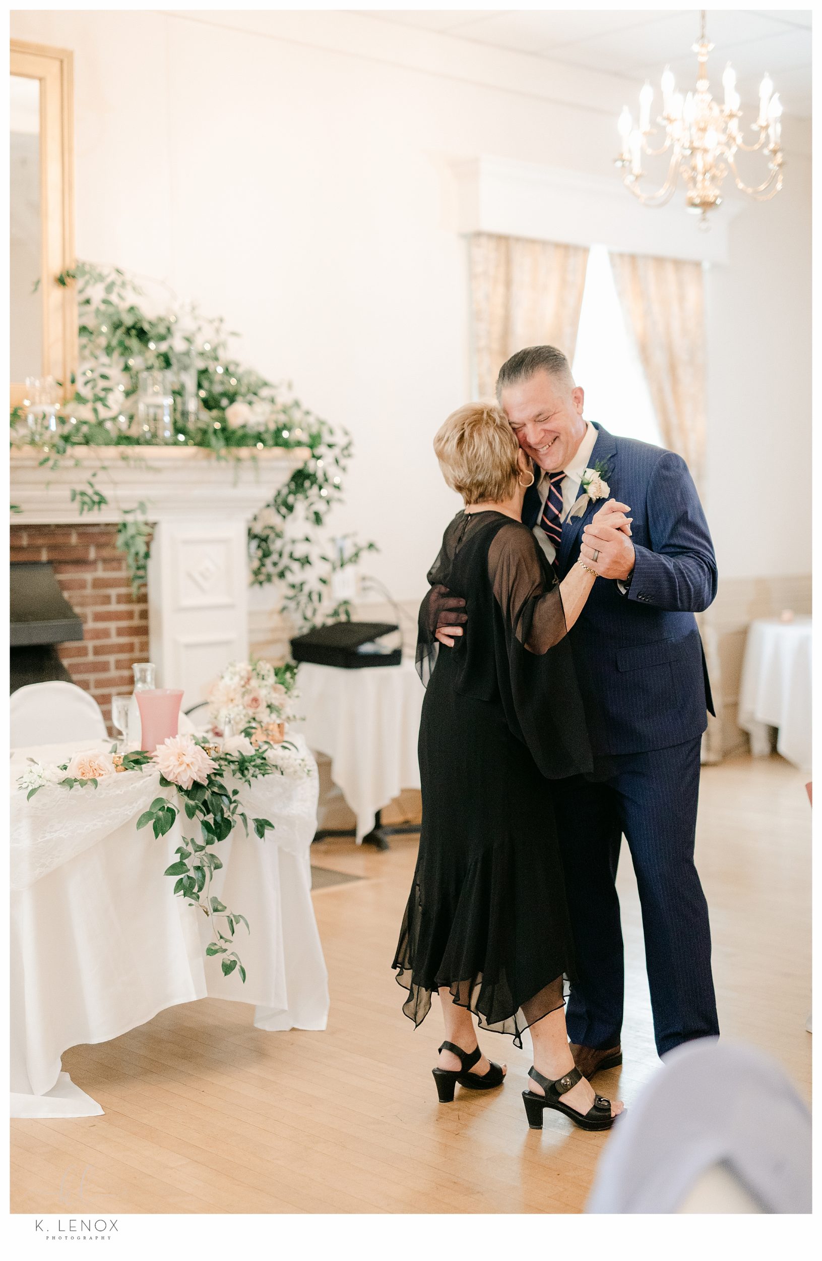 Wedding at the Keene Country Club- Groom dances with his mom