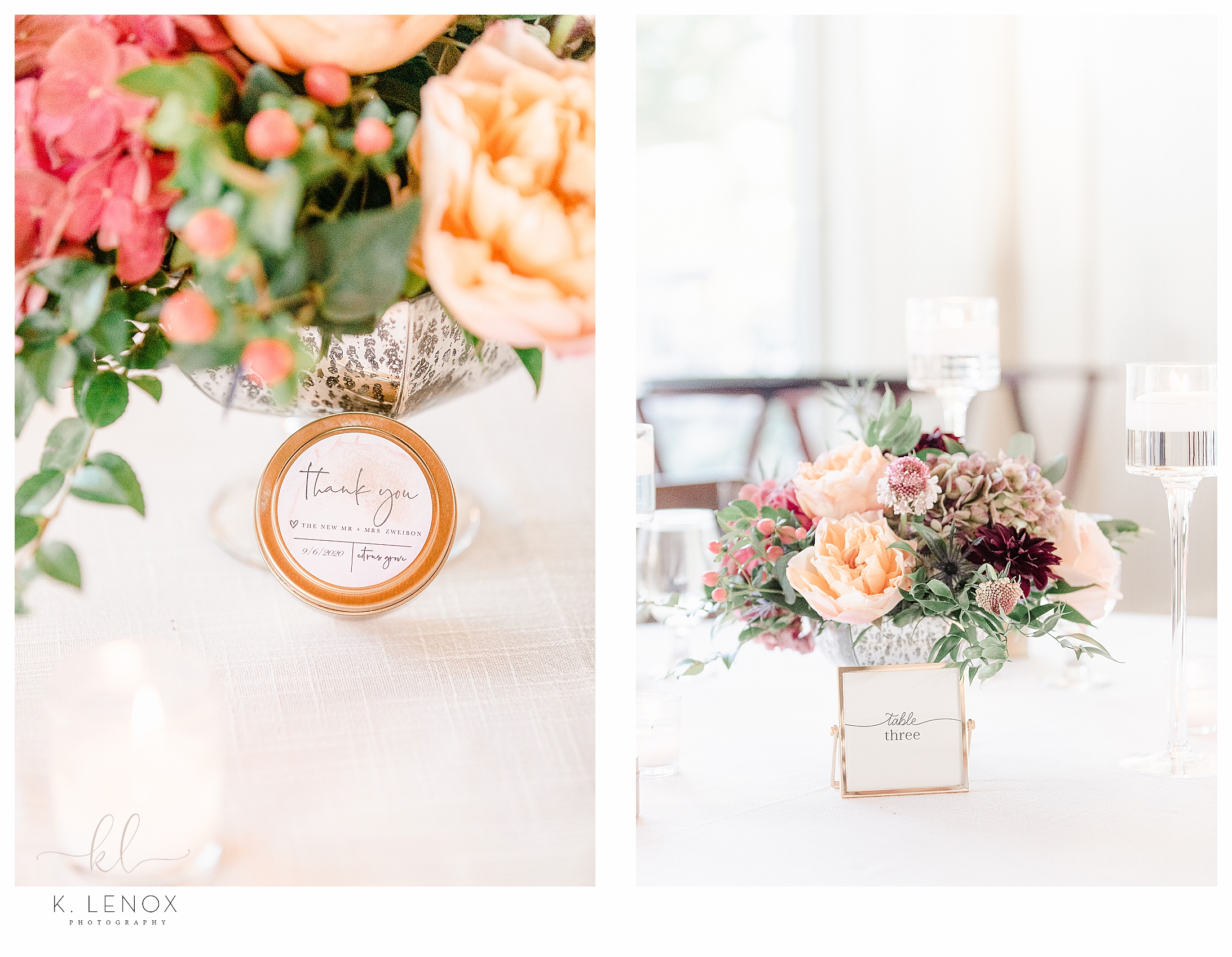 Light and Airy wedding photography showing beautiful wedding day floral details. 