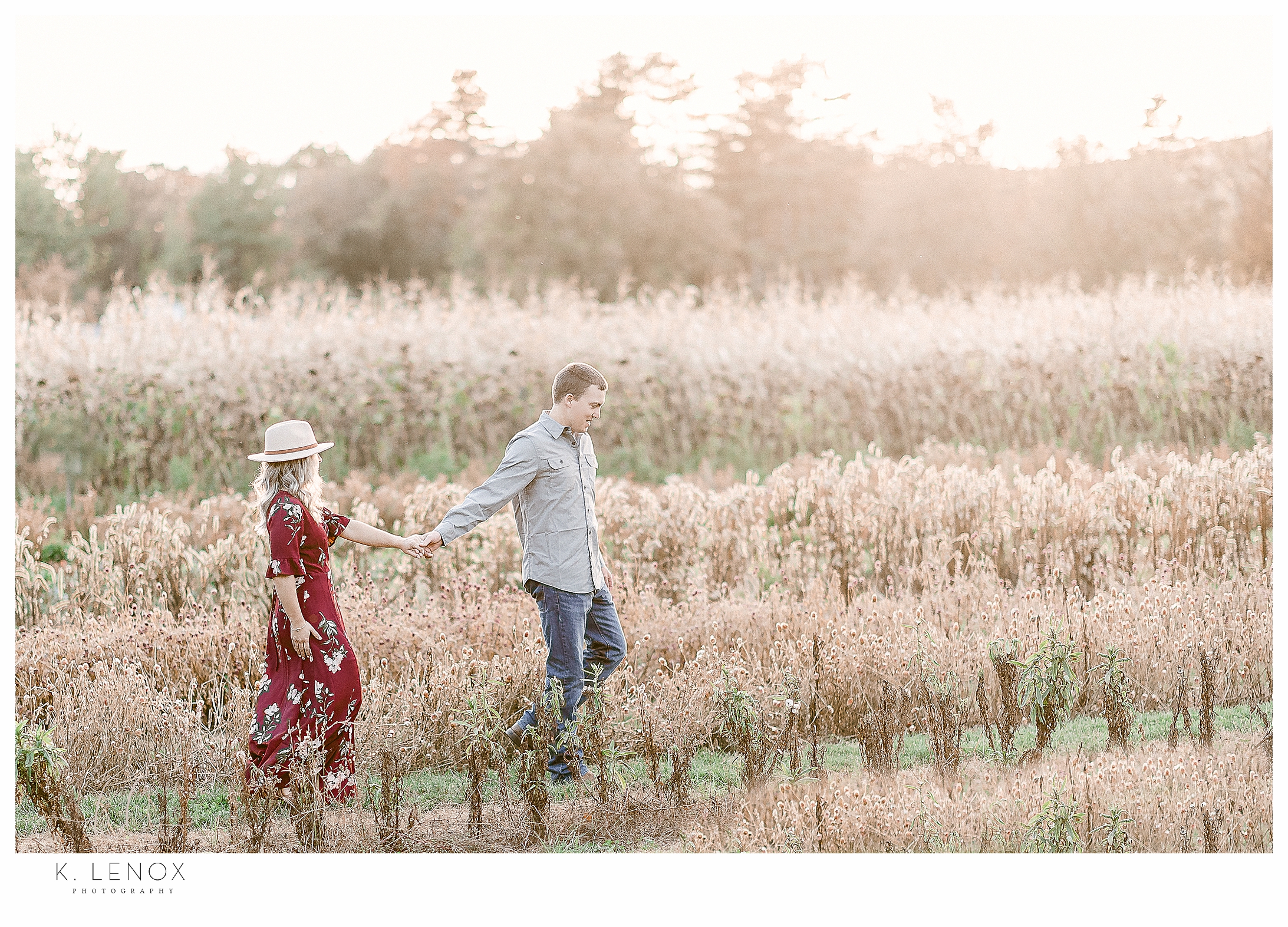 Light and Airy Engagement Session at Riverview Farm