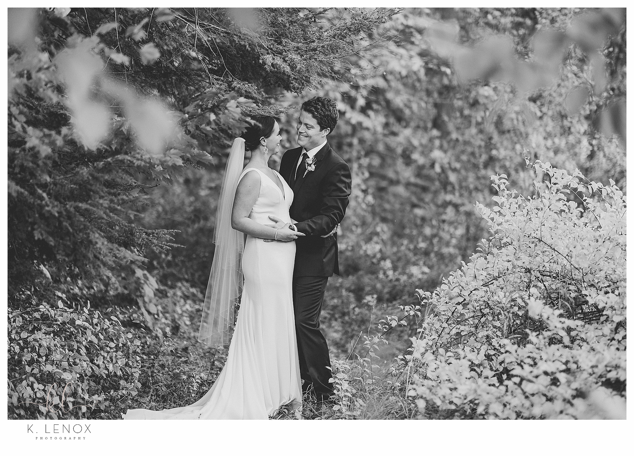 Simply Elegant Backyard Wedding- The bride and Groom