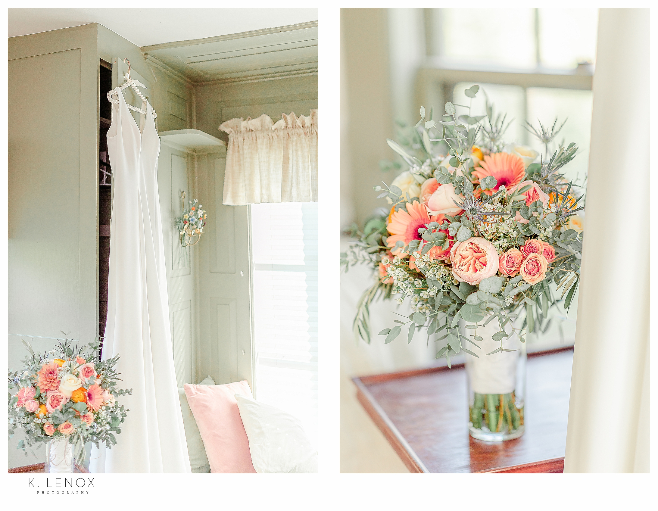Simply Elegant Backyard Wedding- The dress and flowers