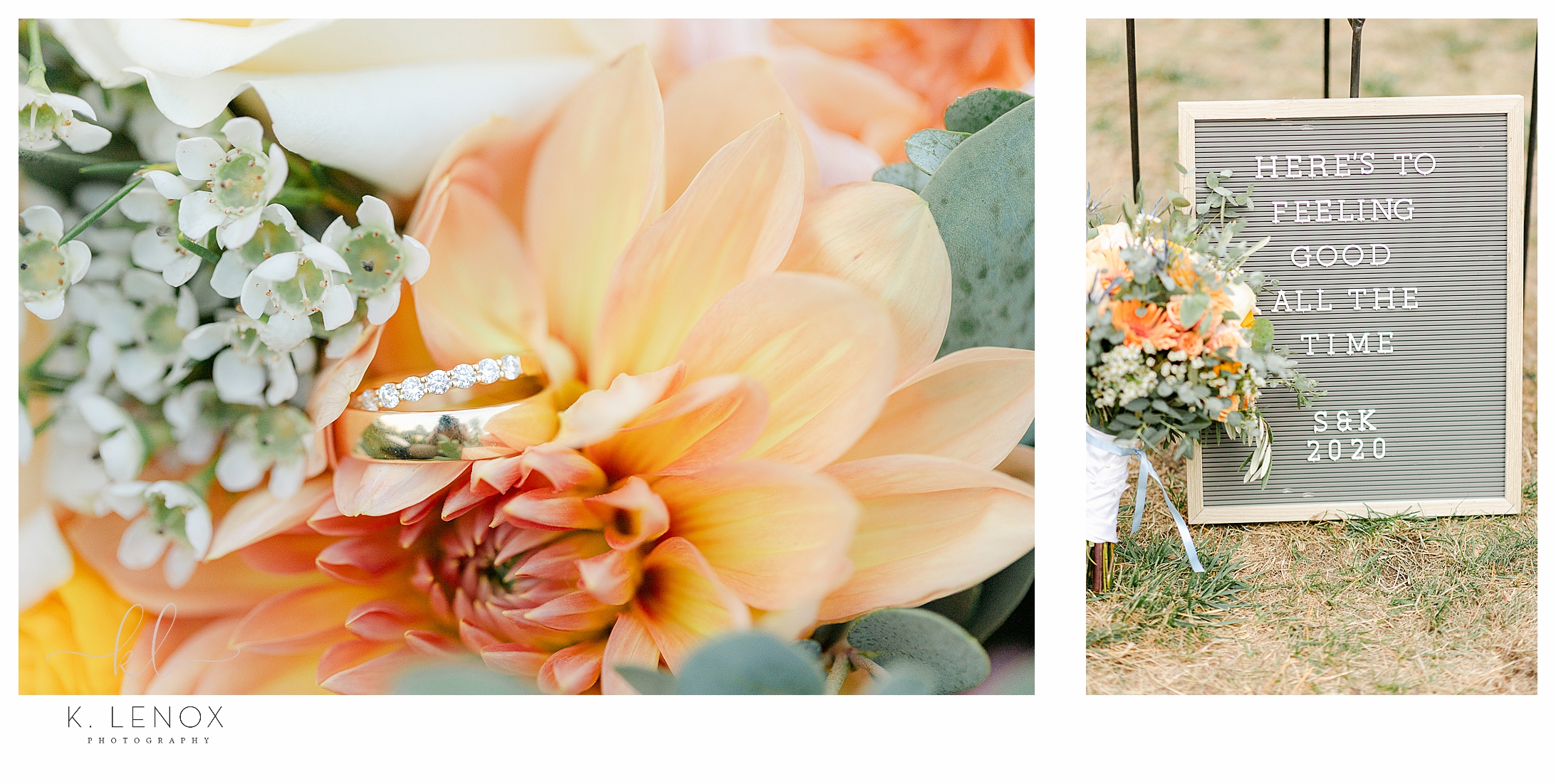 Simply Elegant Backyard Wedding- Flowers with Rings