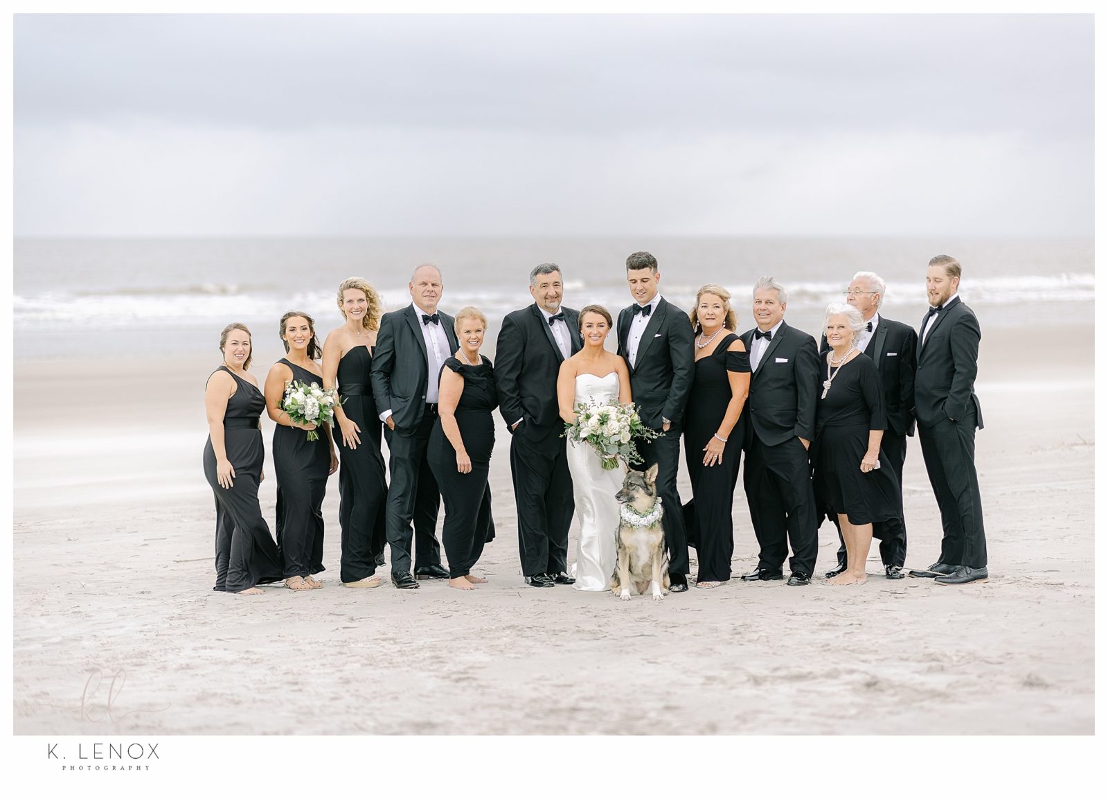 beach black tie wedding