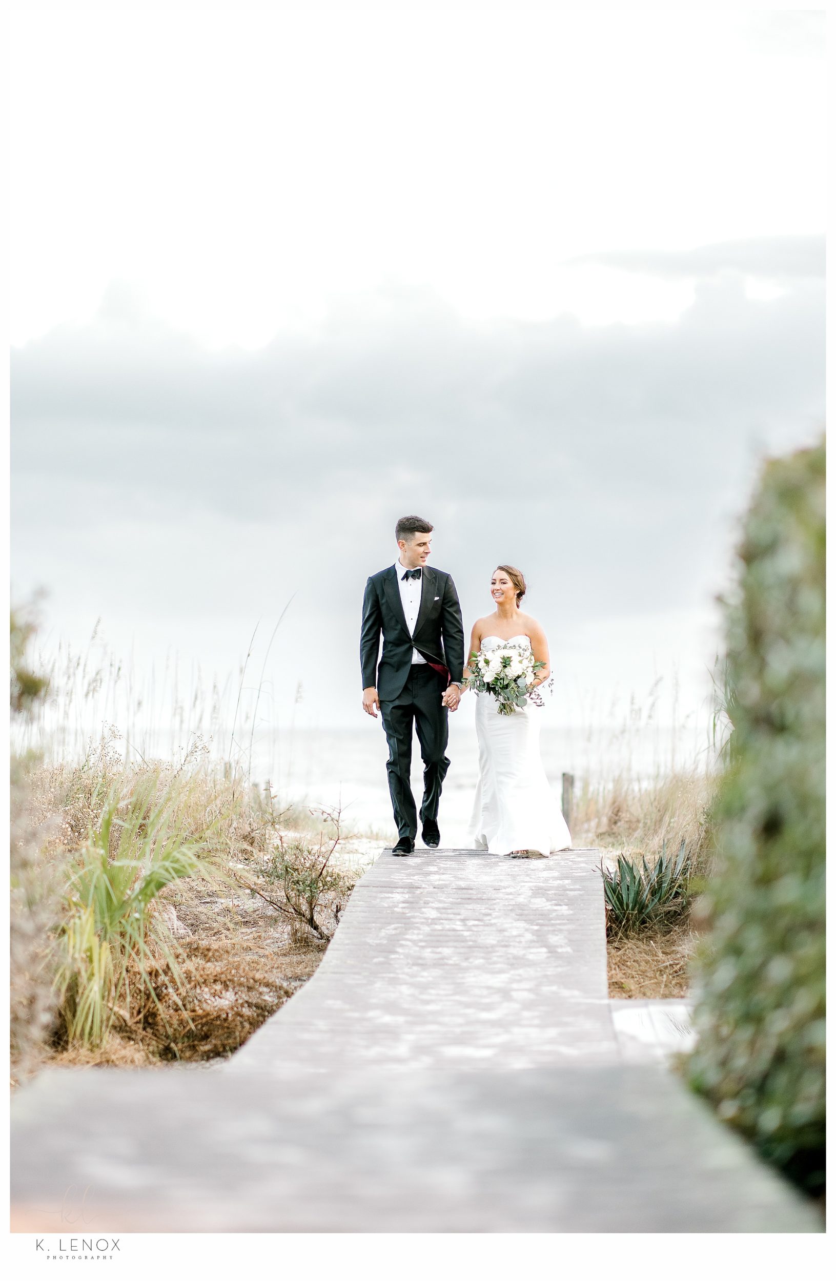 Black Tie Beach Wedding on Hilton Head- Bride and Groom